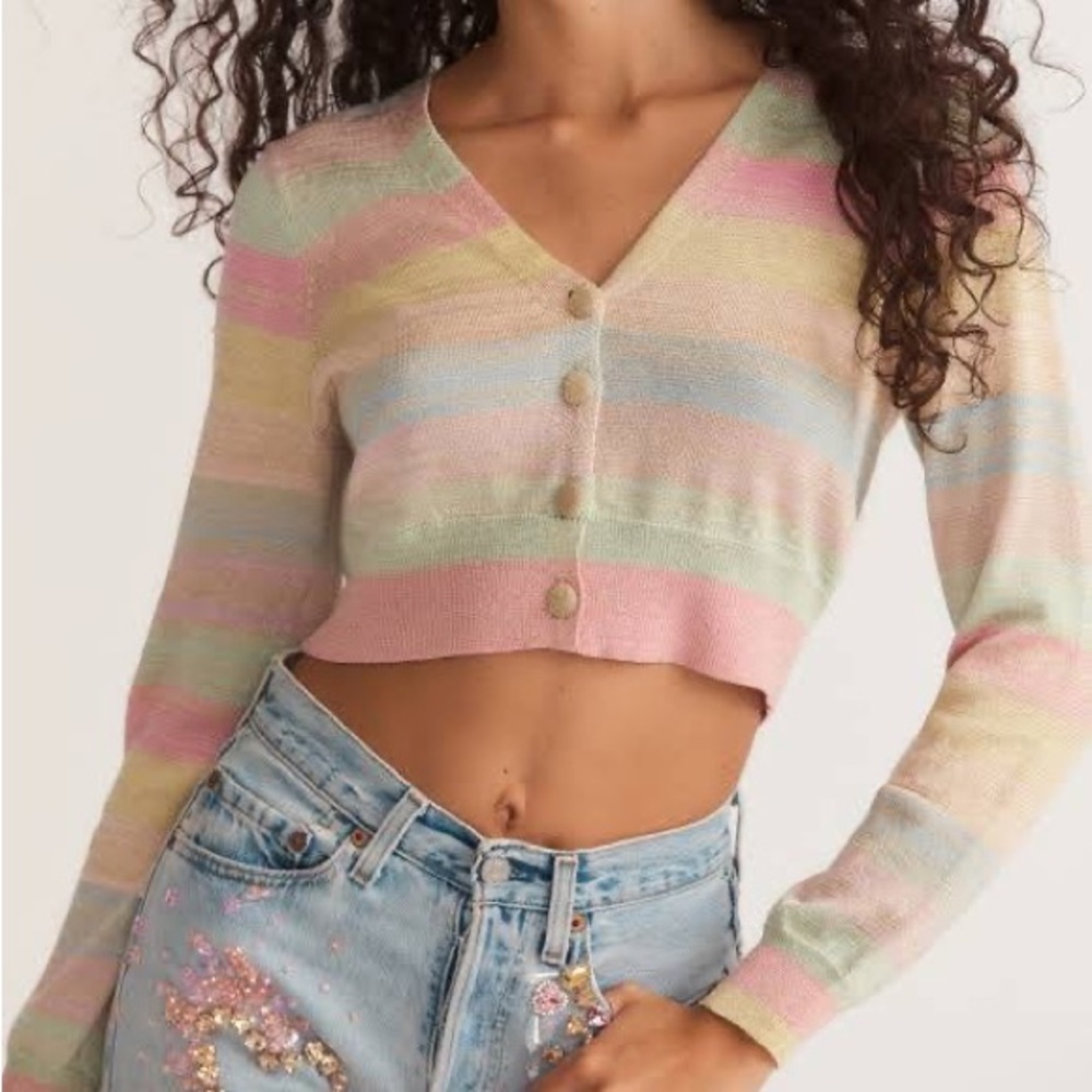 Astoria crop Cardigan by LoveShackFancy